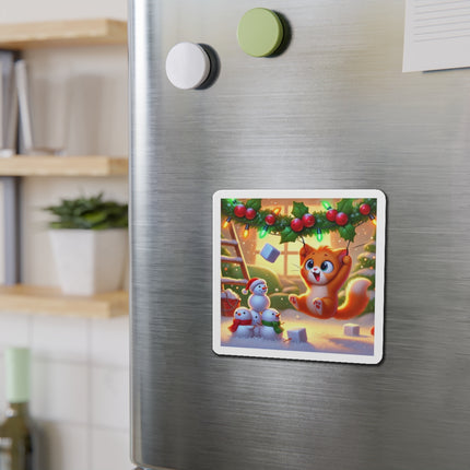 Naughty or Nice Kitten Christmas Die-Cut Magnets (5 Sizes)