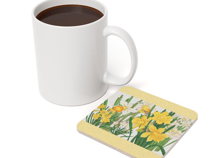 Daffodil by Tanigami Kônan Cork Back Coaster