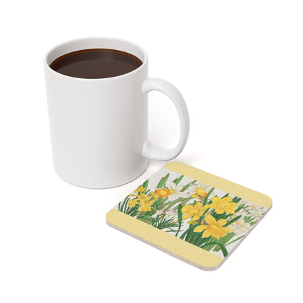 Daffodil by Tanigami Kônan Cork Back Coaster