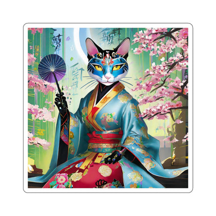 Cyberpunk Geisha Kiss-Cut Stickers (4 Sizes)