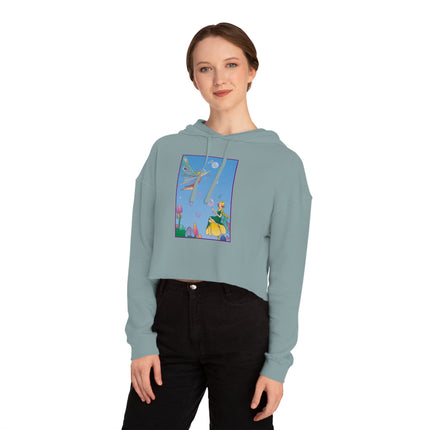 Blossoming Fairy Magic Cropped Hooded Sweatshirt
