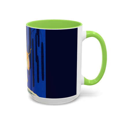 Celestial Melody Colorful Mug (11oz, 15oz) – Musical Grace, Starlit Beauty & Art Deco Elegance