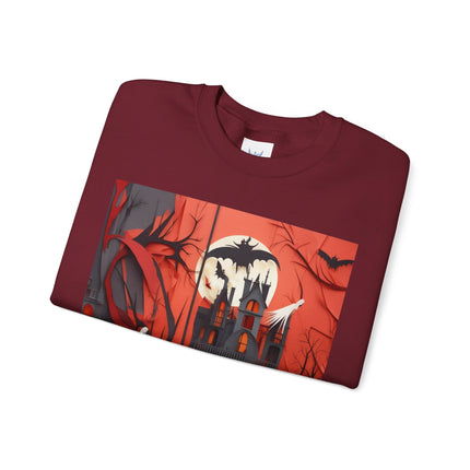 Halloween Night Scene Unisex Heavy Blend™ Crewneck Sweatshirt