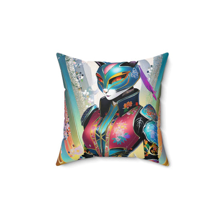 Cyberpunk Chic Spun Polyester Square Pillow