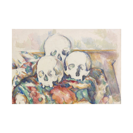 The Three Skulls by Paul Cézanne Matte Horizontal Posters