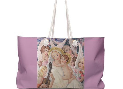 Madonna with Child surrounded by musical angels by Gerda Wegener Weekender Bag