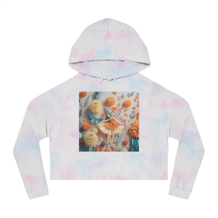 Dahlia Fairy Cropped Hooded Sweatshirt