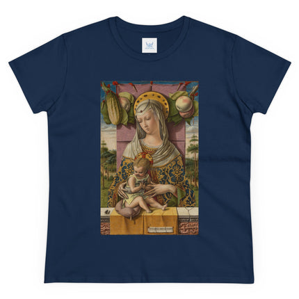 Madonna and Child by Carlo Crivelli Women's Midweight Cotton Tee