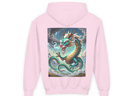 Tibetan Dragon in Battle Youth Heavy Blend Hooded Sweatshirt