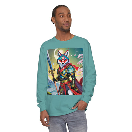 Cyberpunk Samurai Dog Long Sleeve T-Shirt