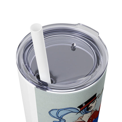 Costume de Yacht by George Barbier Skinny Tumbler with Straw, 20oz
