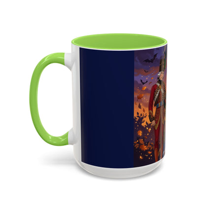 🎃💙 The Pumpkin Lantern Courtship Colorful Mug – Romantic Halloween Elegance