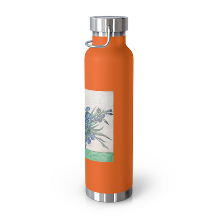 Irises by Vincent Van Gogh Copper Vacuum Insulated Bottle, 22oz