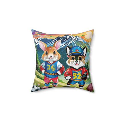 Animal Athletes Spun Polyester Square Pillow