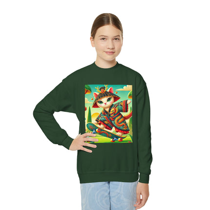 Dragon Dance on Wheels Youth Crewneck Sweatshirt – Energy, Style & Fearless Creativity