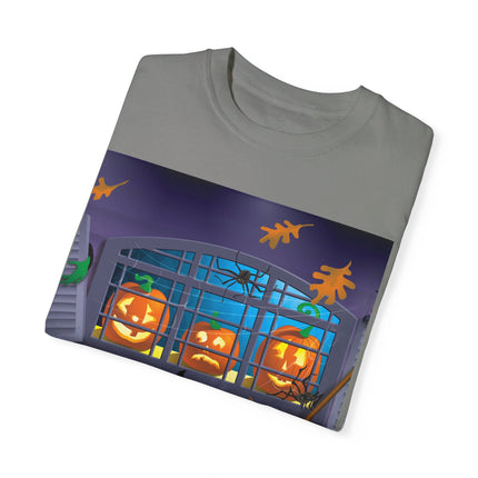 Whimsical Halloween Mischief Unisex Garment-Dyed T-shirt