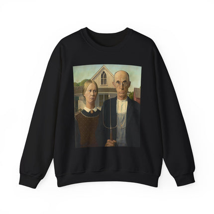 American Gothic by Grant Wood Heavy Blend™ Crewneck Sweatshirt
