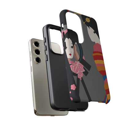 Geisha Mirror Phone Case – Elegant Reflection & Timeless Beauty