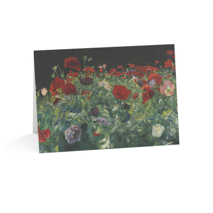 Poppies (A Study of Poppies for Carnation, Lily, Lily, Rose) by John Singer Sargent Greeting Cards (1, 10, 30, and 50pcs)