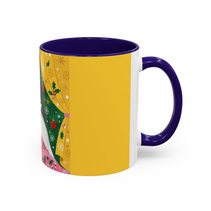 💌🎄 The Christmas Letter Of Holly House Colorful Mug – Whimsical Art Deco Holiday Charm