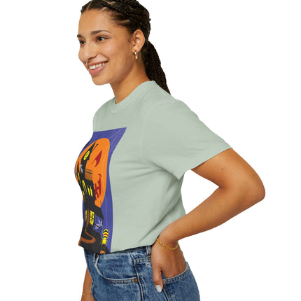 Halloween Night at the Haunted House Unisex Garment-Dyed T-shirt