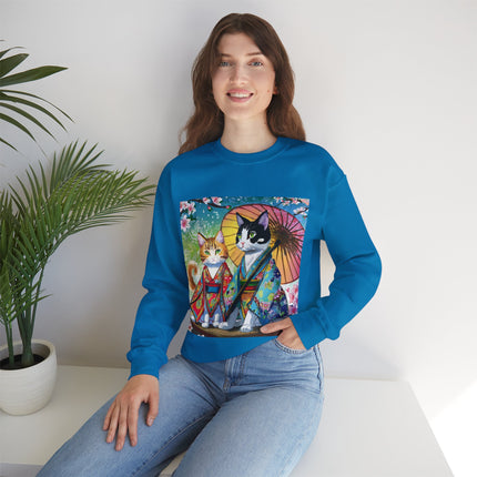 Kimono Kitties Unisex Heavy Blend™ Crewneck Sweatshirt