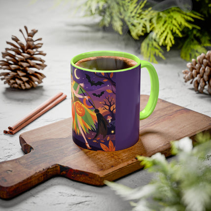 🎃🧙 The Witch Of Jack-O'-Lantern Hollow Colorful Mug – Whimsical Halloween Charm