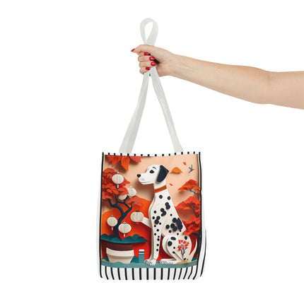 Dalmatian at an Autumn Bonsai Exhibition Tote Bag (AOP)