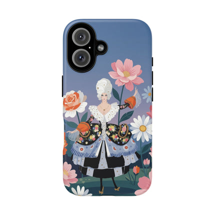 🌸🎀 The Grand Floral Promenade Phone Case – Art Deco Fashion Fantasy