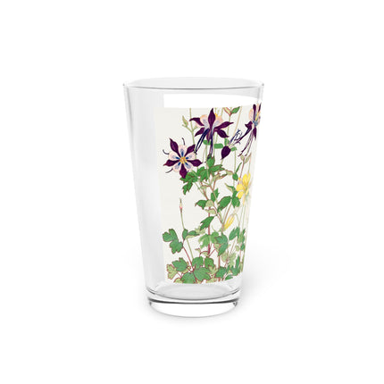Aquilegia Flowers by Tanigami Kônan Glass, 16oz