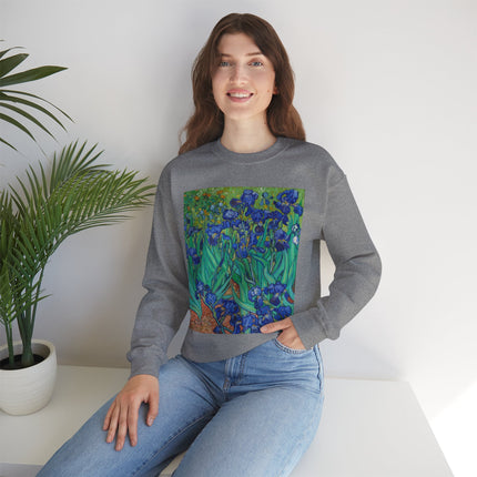 Irises by Vincent Van Gogh Heavy Blend™ Crewneck Sweatshirt