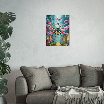Neon Swarm Fine Art Posters