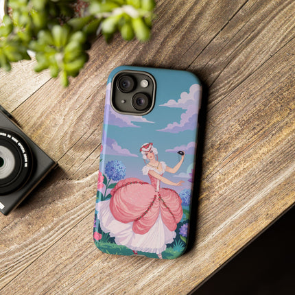 🎭🌸 The Lady Of The Secret Masquerade Phone Case – Art Deco Garden Fantasy