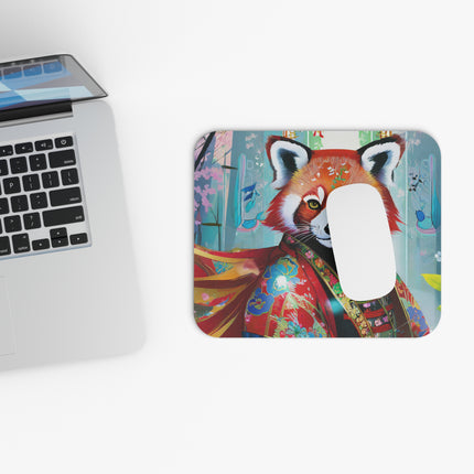Cybernetic Red Panda Mouse Pad, Rectangle