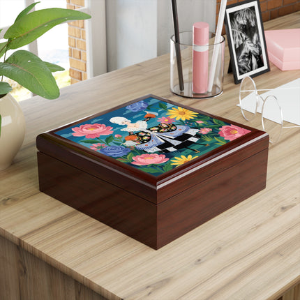 🌸🎀 The Grand Floral Promenade Jewelry Box – Art Deco Fashion Fantasy