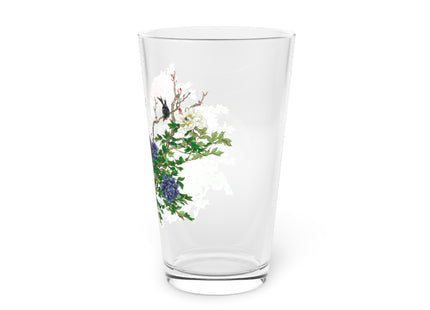 Peonies and Birds by Okamoto Shuki Glass, 16oz