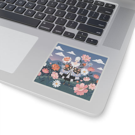 🌸🎀 The Grand Floral Promenade Kiss-Cut Stickers – Art Deco Fashion Fantasy