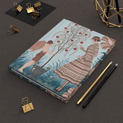 💘🌸 The Enchanted Heart Tree Garden Hardcover Journal – Art Deco Romantic Whimsy