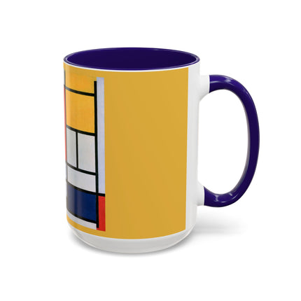 Composition with Red, Yellow, Blue, and Black by Piet Mondrian Colorful Mugs (11oz, 15oz)
