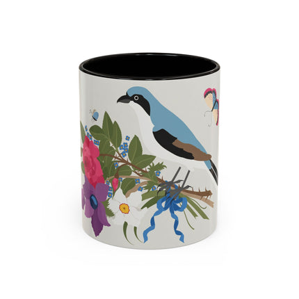 Bluebird & Butterfly Colorful Mugs – Spring Harmony & Delicate Beauty