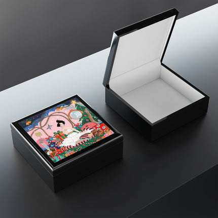 🎀🎄 Christmas Morning In The Rose Parlor Jewelry Box – Art Deco Holiday Fantasy