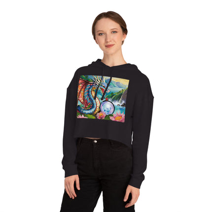 Wisdom's Guardian Cropped Hooded Sweatshirt