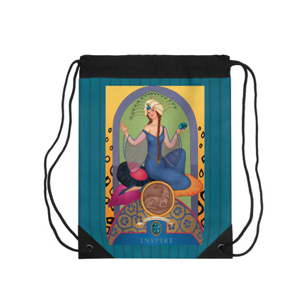 December & Tanzanite Zodiac Drawstring Bag