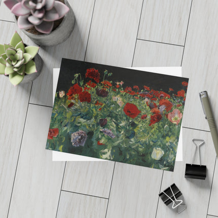Poppies (A Study of Poppies for Carnation, Lily, Lily, Rose) by John Singer Sargent Postcards (envelopes included) - Bundles of 10, 30, 50 Pieces