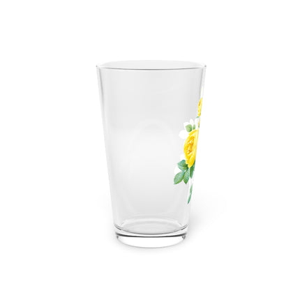 Yellow Rose Botanical Illustration by Pierre-Joseph Redouté Glass, 16oz