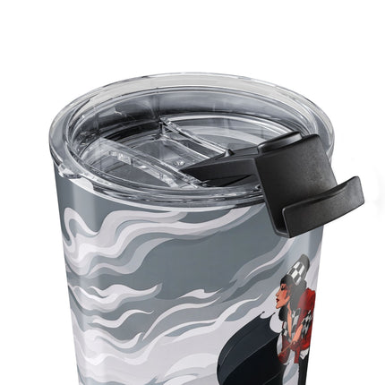 🌹☂️ The Lady In The Storm Tumbler, 20oz – Art Deco Floral Drama
