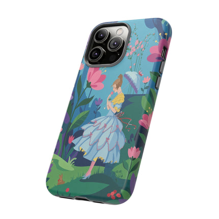 🌸☂️ A Stroll Through The Enchanted Forest Phone Case – Art Deco Floral Fantasy