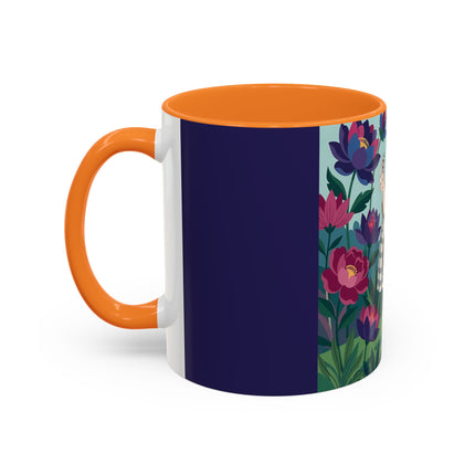 The Lady Of The Lotus Garden Colorful Mugs – Art Deco Botanical Elegance