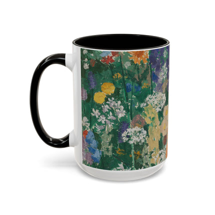 Flowers on the Mountain by August Babberger Colorful Mugs (11oz, 15oz)