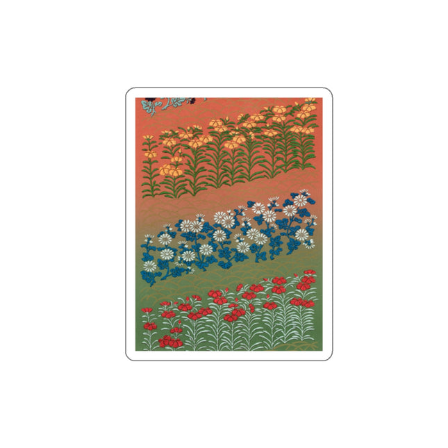 Japanese Flower Pattern II by G.A. Audsley Die-Cut Stickers (5 Sizes)